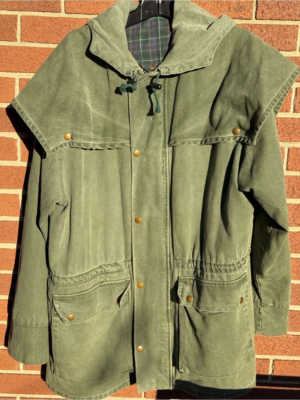 Men's Olive Utility Field Jacket with Hood
